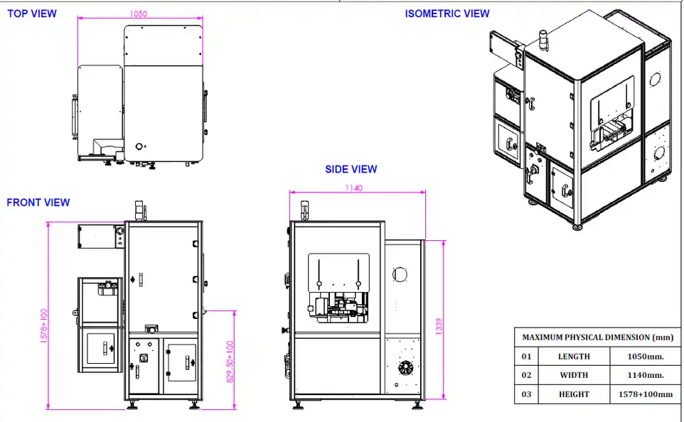 UTO 400 Technical Drawing View